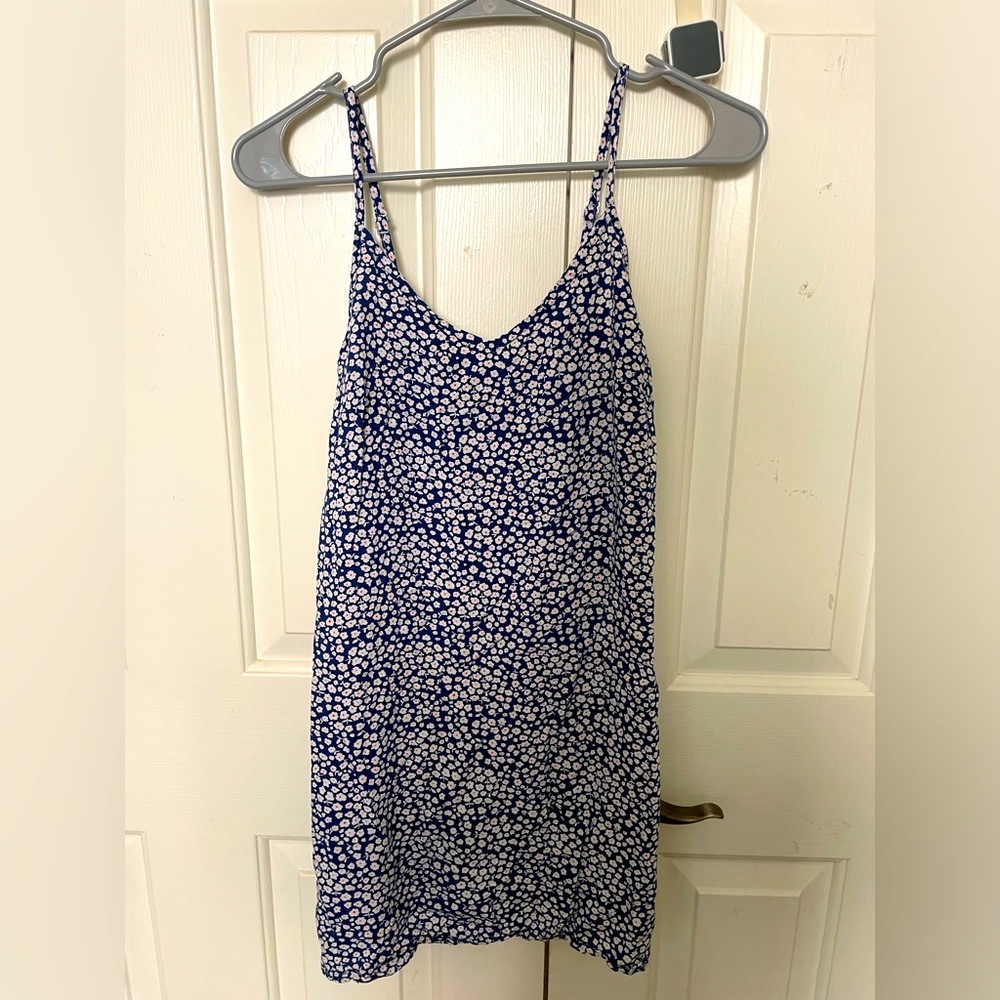 White and blue dress